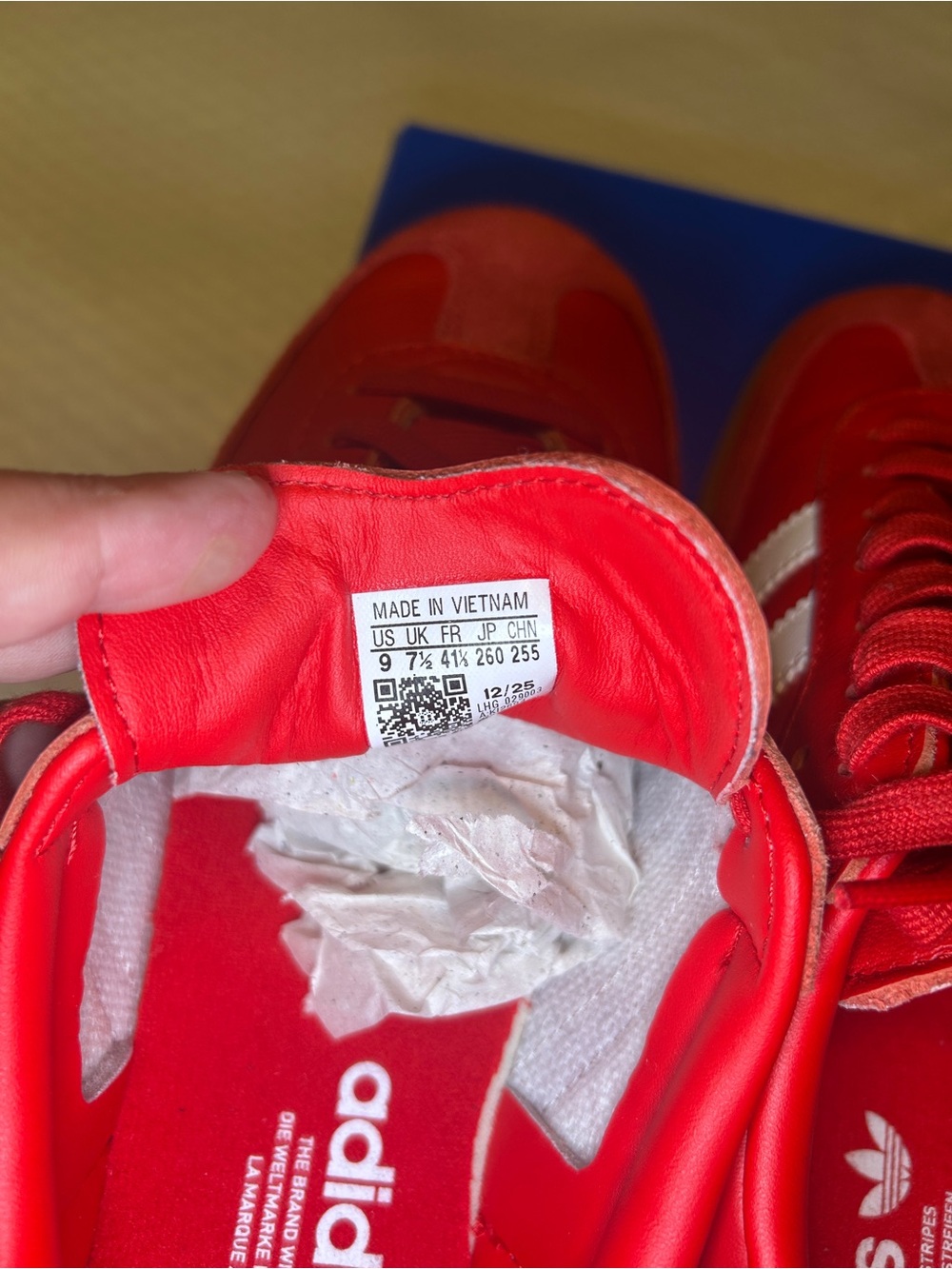 Women’s Adidas Samba OG in Better Scarlet - Picture 3 of 5